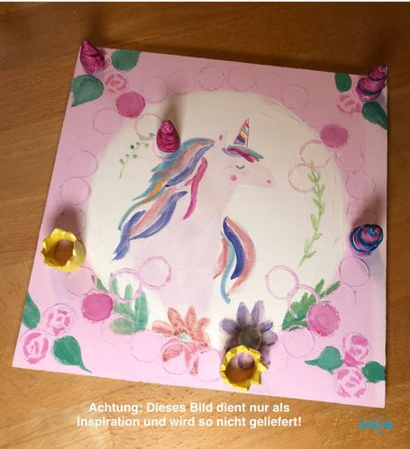 Julkube Small mit Einhorn-Hintergrund